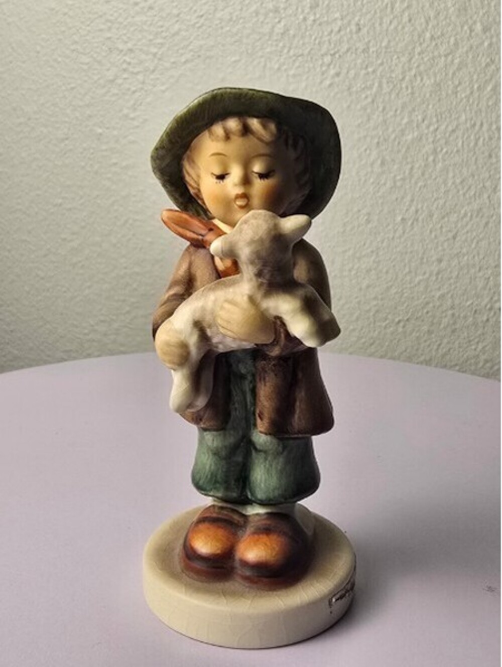 Vintage Hummel Figurine Boy Holding Lamb TMK-5